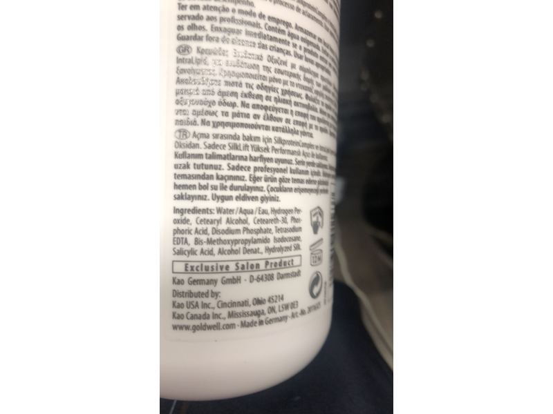 Goldwell Silk Lift Conditioning Cream Developer, 25.4 fl oz/750 mL