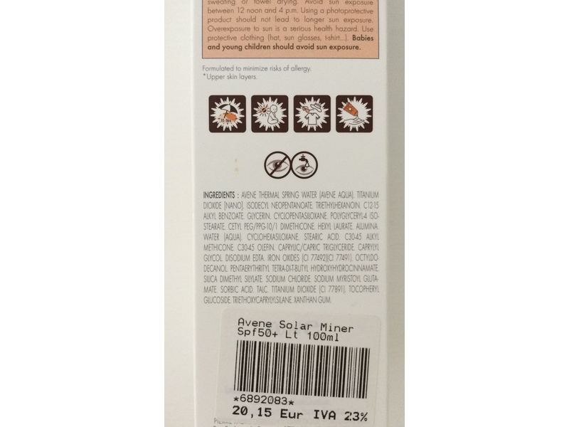 Avene Tres Haute Protection Mineral Lotion, SPF 50+, 100 mL