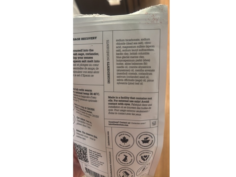 Bathorium CRUSH Nothern Sage Recovery Bath Soak, 21 oz/600 g, 5 Count