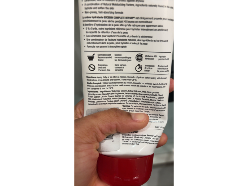 Eucerin Complete Repair Moisturizing Cream, 226g