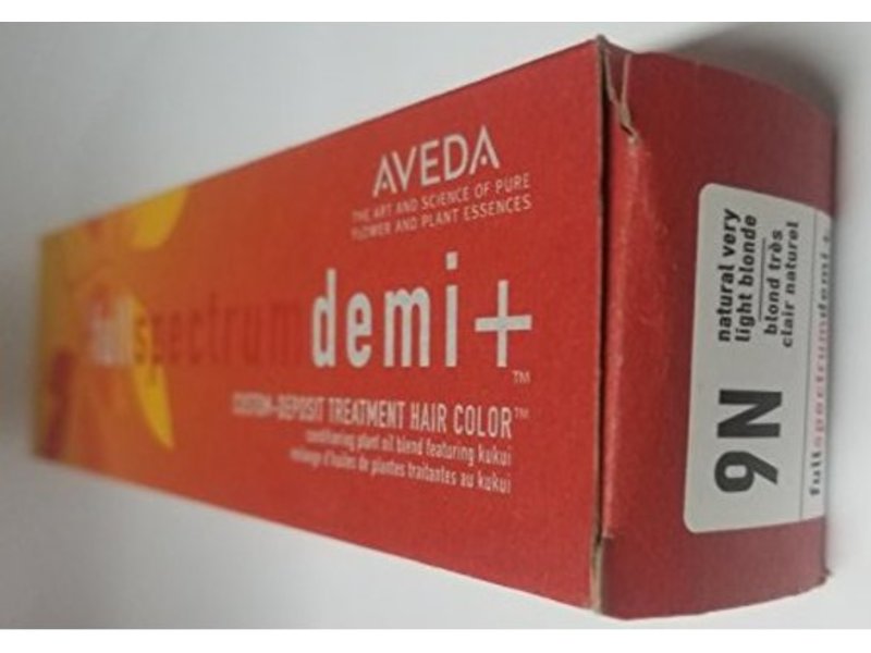 Aveda Full Spectrum Demi + Custom - Deposit Treatment Hair Color, 9N Natural Very Light Blonde, 2.8 oz/80 g, 2 Applications