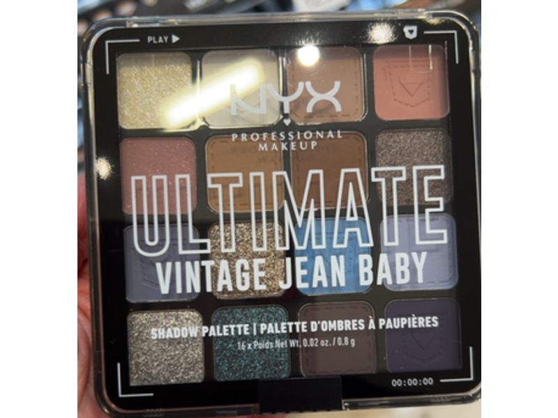 NYX Professional Makeup Ultimate Shadow Palette, Vintage Jean Baby, 0.02 oz/0.8 g
