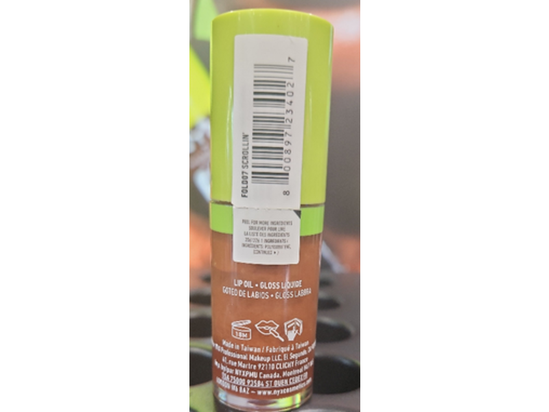 NYX Fat Oil Lip Drip Tinted Lip Gloss , Scrollin, 0.16 fl oz/4.8 mL