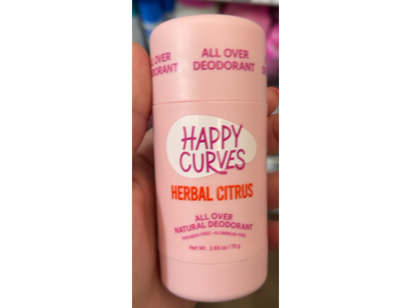 Happy Curves All Over Deodorant, Herbal Citrus, 2.65 oz/75 g