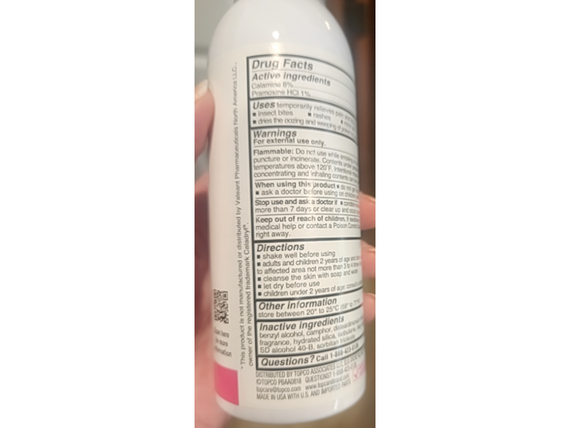 TopCare Calamine Spray Plus Skin Protectant, 4.1 oz/116 g