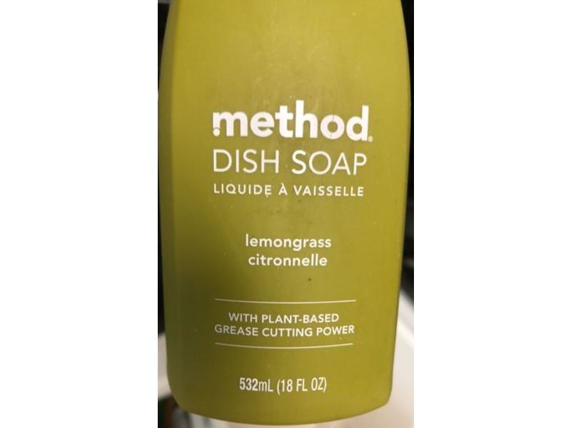 Method Liquid Dish Soap, Lemongrass Citronelle, 18 fl oz/532 mL, Pack Of 6