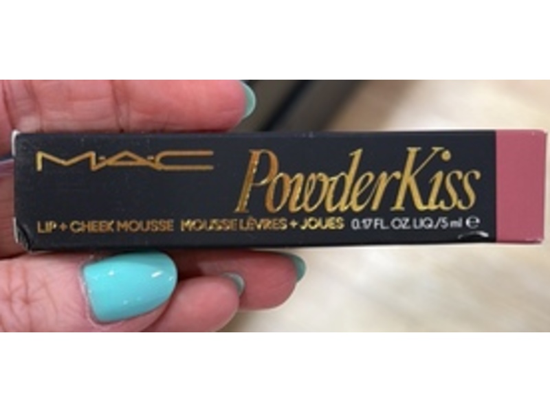 M.A.C Powder Kiss Lip + Cheek Mousse, Velvet Teddy, 0.17 fl oz/5 mL