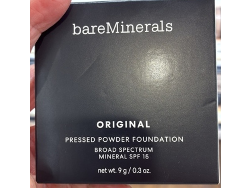 BareMinerals Original Pressed Powder Foundation, SPF 15, AR Medium Tan 18, 0.3 fl oz/9 g