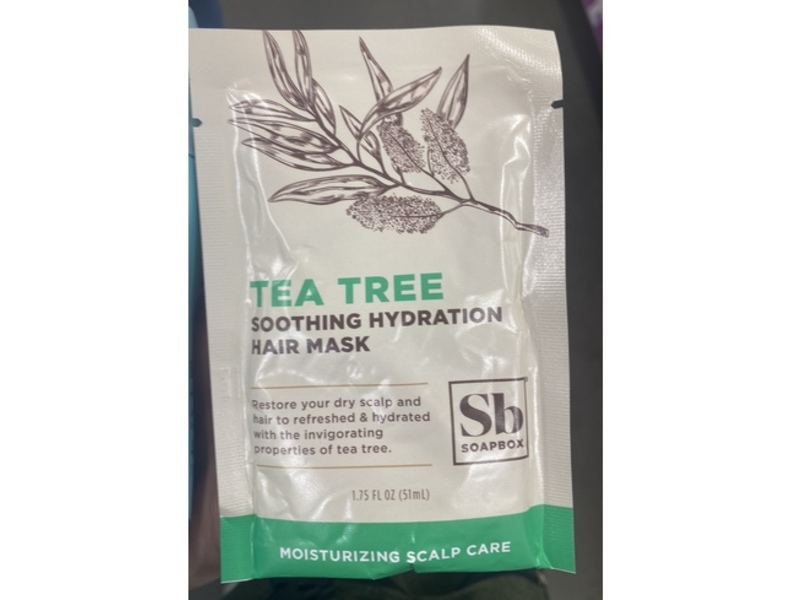 Soapbox Soothing Hydration Hair Mask, Tea Tree, 1.75 fl oz/51 mL
