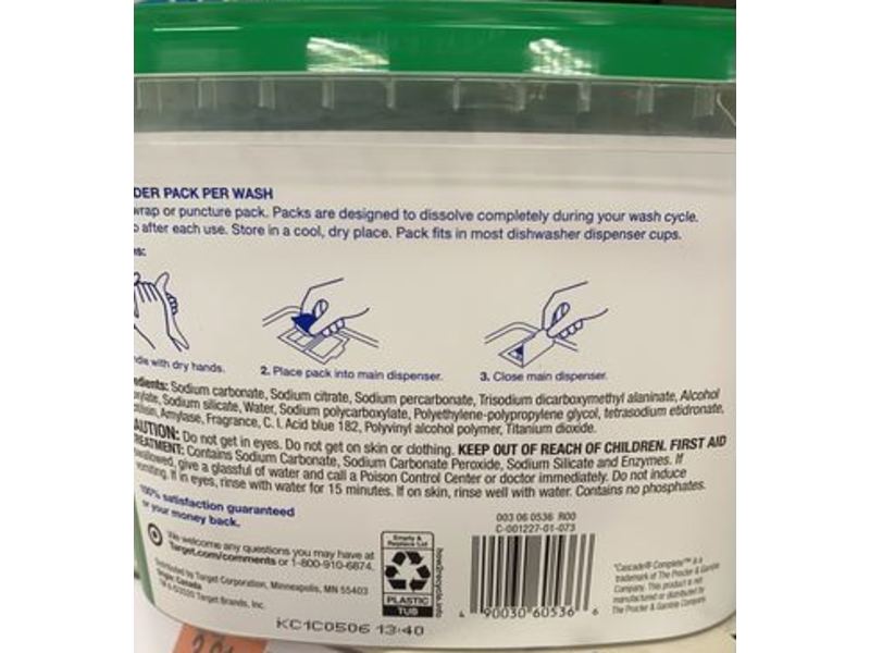 Up & Up Advanced Dishwasher Packs, Fresh Scent, 27.3 oz/774 g, 43 Count