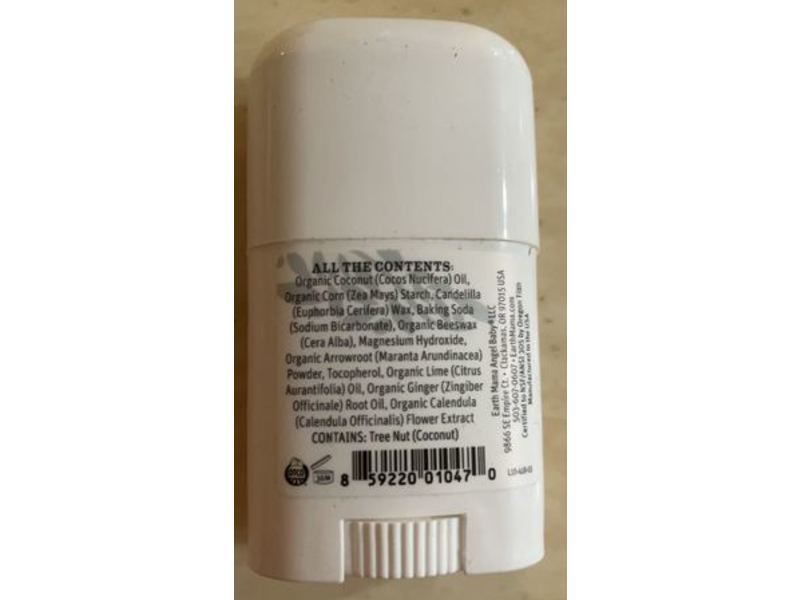 Earth Mama Deodorant, Ginger Fresh, 0.6 oz/17 g