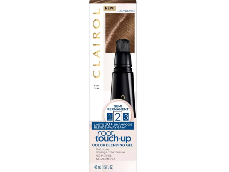 Clairol Root Touch-Up Semi Permanent Color Blending Gel, Light Brown, 1.5 fl oz/45 mL