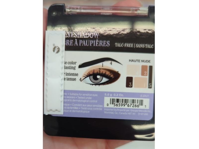 Marcelle Talc-Free Quintet Eyeshadow, Haute Nude, 0.2 oz/5.6 g