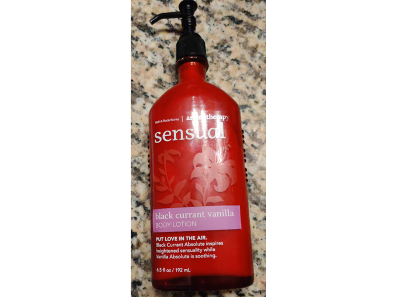 Bath & Body Works Aromatherapy Sensual Body Lotion, Black Currant Vanilla, 6.5 oz/192 mL