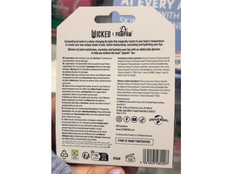 Wicked x Dr. PawPaw Lip Balm Duo, Enchanting & Glimmer, 0.1 fl oz/3 mL, Pack Of 2