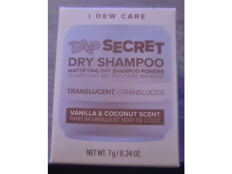 I Dew Care Tap Secret Dry Shampoo, Vanilla & Coconut Scent, 0.24 oz/7 g