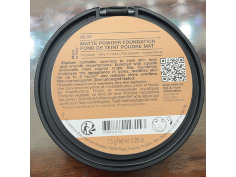 Sephora Collection Matte Powder Foundation, 22.5P, 0.26 oz/7.5 g