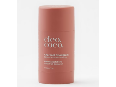 Cleo + Coco Charcoal Deodorant, Grapefruit Bergamot, 2.5 oz/71 g