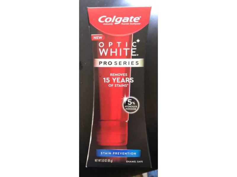 Colgate Optic White Pro Series Whitening Toothpaste, Stain Prevention, 3 oz/85 g