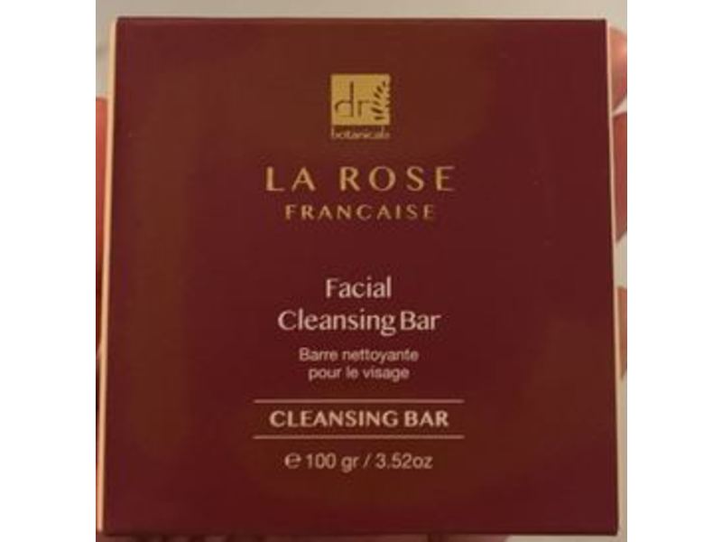 Dr Botanicals Facial Gentle Cleansing Bar, La Rose Francaise, 3.52 oz/100 g