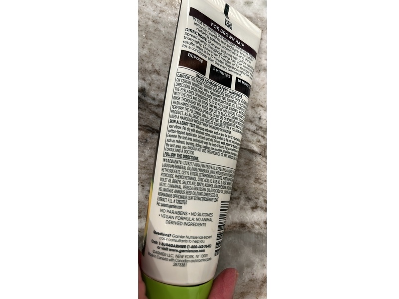 Garnier Nutrisse Color Reviver Color Mask, Cool Brown, 4.2 fl oz/125 mL