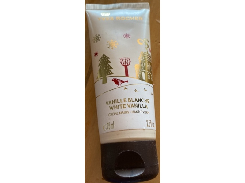 Yves Rocher Hand Cream, White Vanilla, 2.5 fl oz/75 mL
