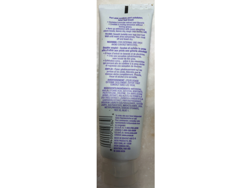 Avon Foot Works Clay Mask, Lavender, 3.4 fl oz/100 mL