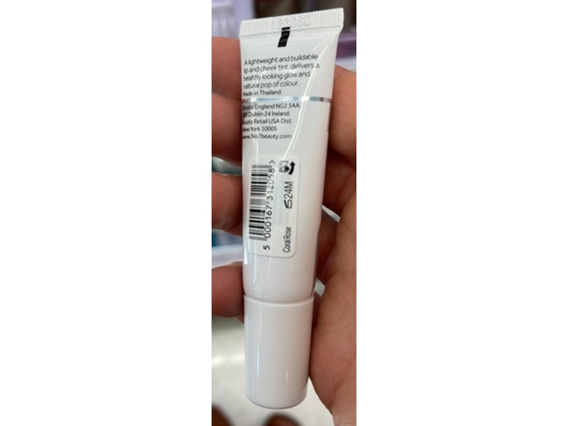 No7 Lip & Cheek Tint, Coral Rose, 0.33 fl oz/10 mL
