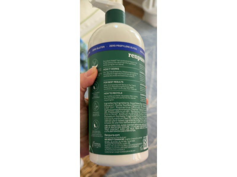 Renpure Conditioner, Tea Tree & Rosemary, 28 fl oz/828 mL
