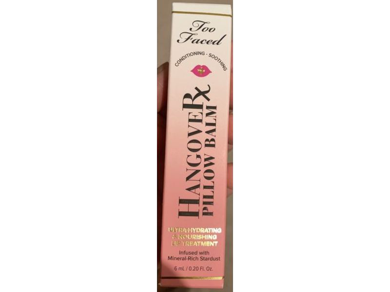 Too Faced Hangover Pillow Balm Lip Treatment, Watermelon Kiss, 0.20 fl oz/6 mL