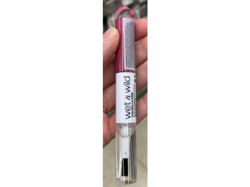 Wet N Wild Megalast Lock 'N' Shine Lip Color + Gloss, La Pink, 0.26 fl oz/8 mL