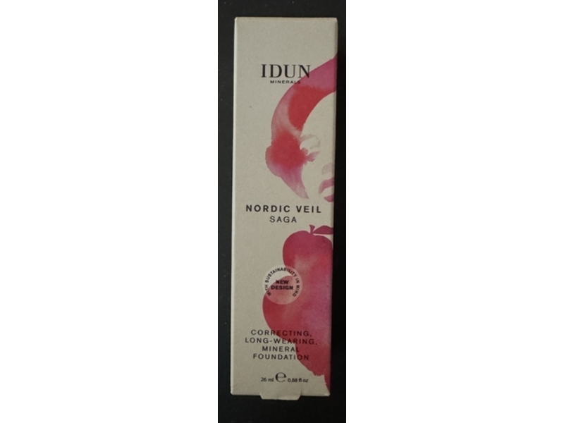 Idun Minerals Nordic Veil Saga Foundation, 303 Saga, 0.88 fl oz/26 mL