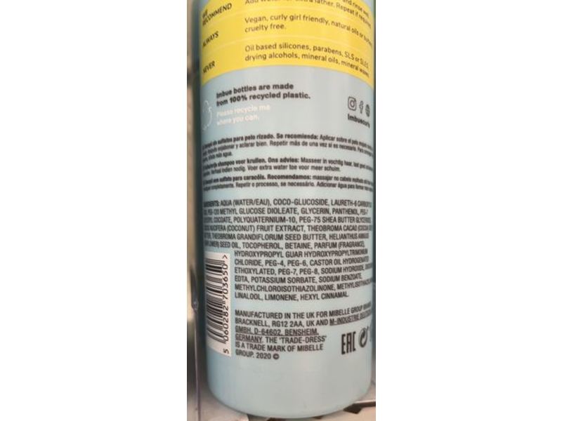 Imbue Curl Liberating Shampoo, Coconut & Cupuacu, 13.5 fl oz/400 mL