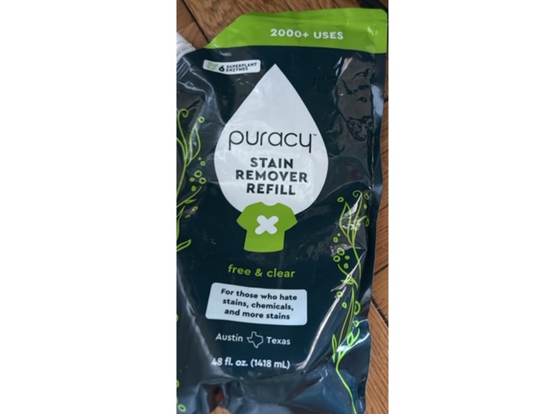 Puracy Stain Remover Refill, Free & Clear, 48 fl oz/1418 mL