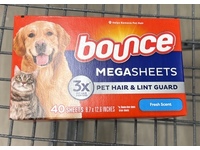 Bounce Megasheets Pet Hair & Lint Guard, Fresh Scent, 40 Sheets - thumbnail 2