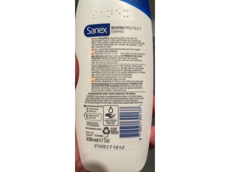 Sanex Biome Protect Dermo Sensitive Shower Cream, 250 mL