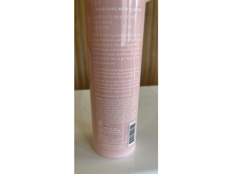 HydroPeptide Cashmere Cleanse, Facial Rose Milk, 6.76 fl oz/200 mL