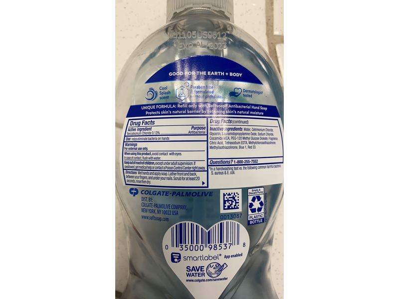 Softsoap Antibacterial Clean & Protect Hand Soap, Cool Splash, 11.25 fl oz/332 mL