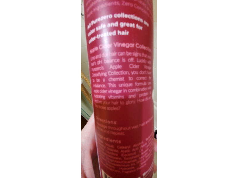 Purezero Detoxifying Conditioner, Apple Cider Vinegar, 12 fl oz