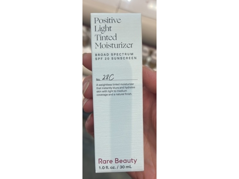 Rare Beauty Positive Light Tinted Moisturizer Sunscreen, 28 C, SPF 20, 1.0 fl oz/30 mL
