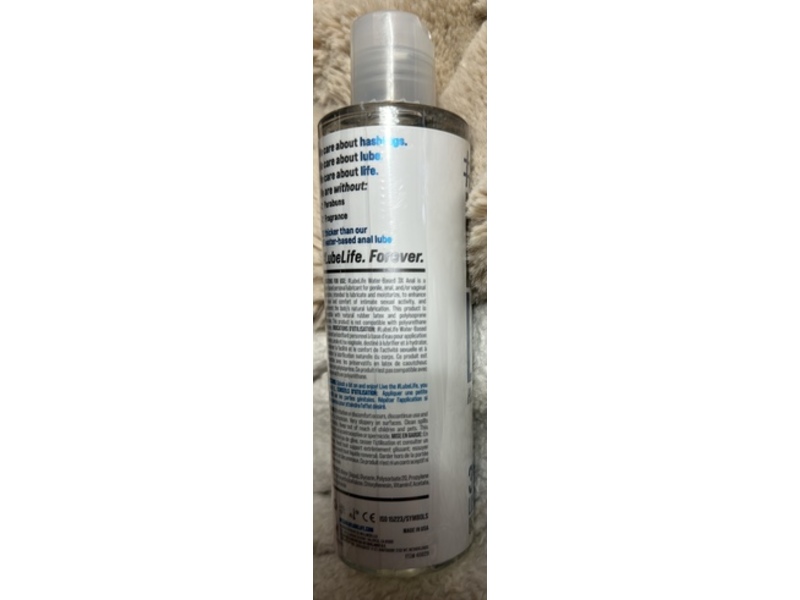 LubeLife 3X Water-Based Anal Lubricant, 8 fl oz/240 mL