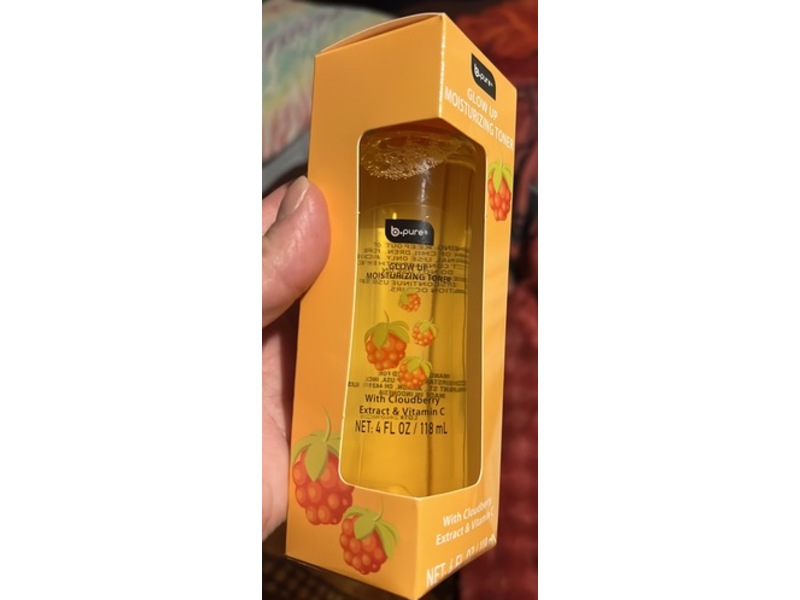 B.pure Glow Up Moisturizing Toner, Cloudberry Extract & Vitamin C, 4 fl oz/118 mL