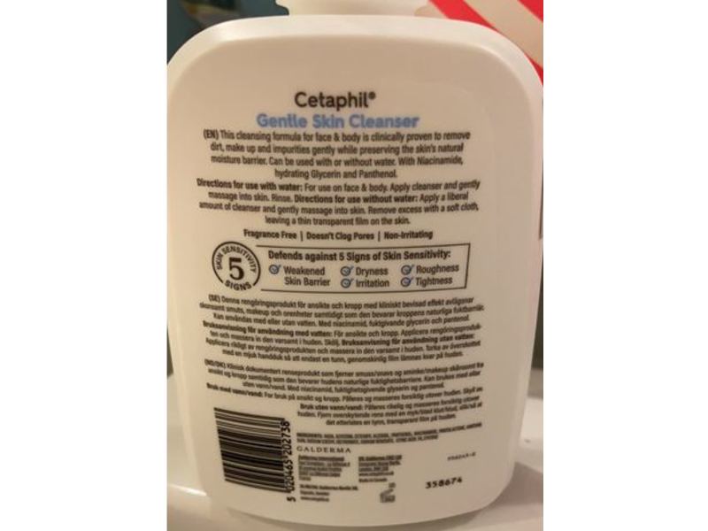 Cetaphil Gentle Skin Cleanser, Normal To Dry, Sensitive Skin, 16 fl oz/473 mL