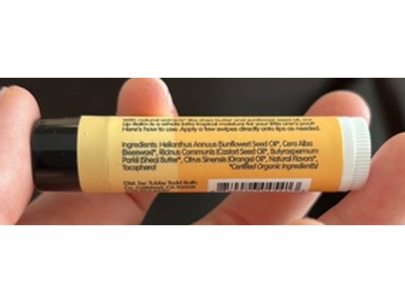 Tubby Todd Lip Balm, Orange + Vanilla, 0.15 oz/4.2 g