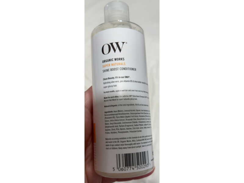 Organic Works Super Naturals Shine Boost Conditioner, 10.14 fl oz/300 mL