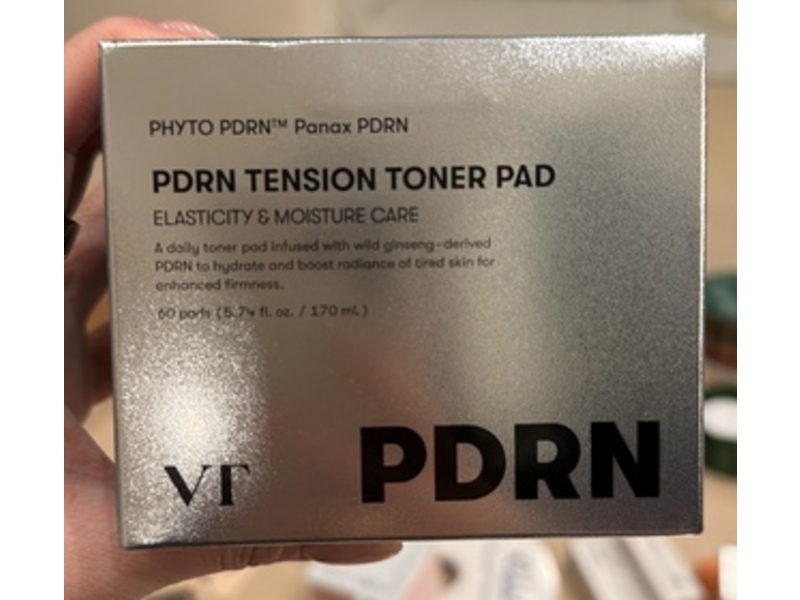 Vt Cosmetics PDRN Tension Toner Pad, 5.74 fl oz/170 ml, 60 Count