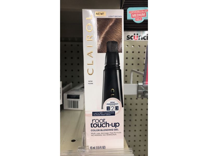 Clairol Root Touch-Up Semi Permanent Color Blending Gel, Light Brown, 1.5 fl oz/45 mL.