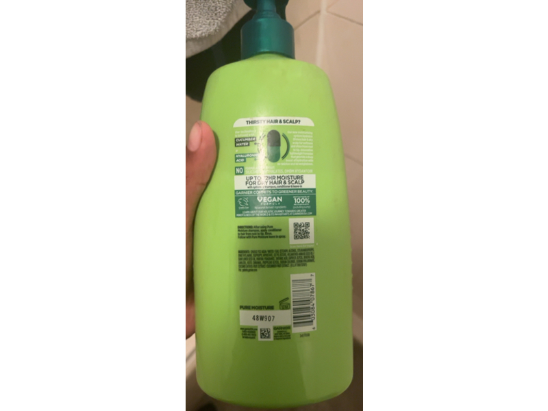 Garnier Fructis Pure Moisture Hydrating Conditioner, Silicon Free, 32.3 fl oz/955 mL