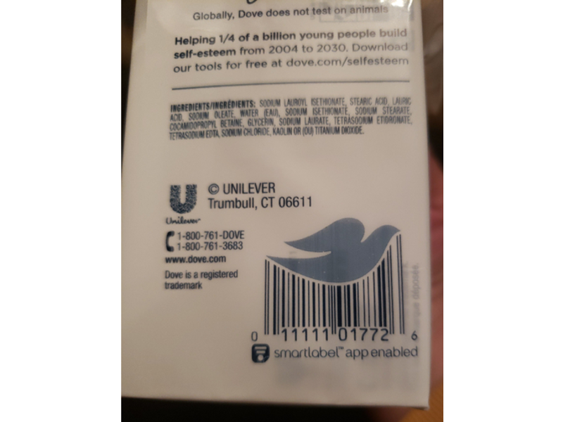 Dove Sensitive Skin Beauty Bar, 3.75 oz/106 g, 6 Count