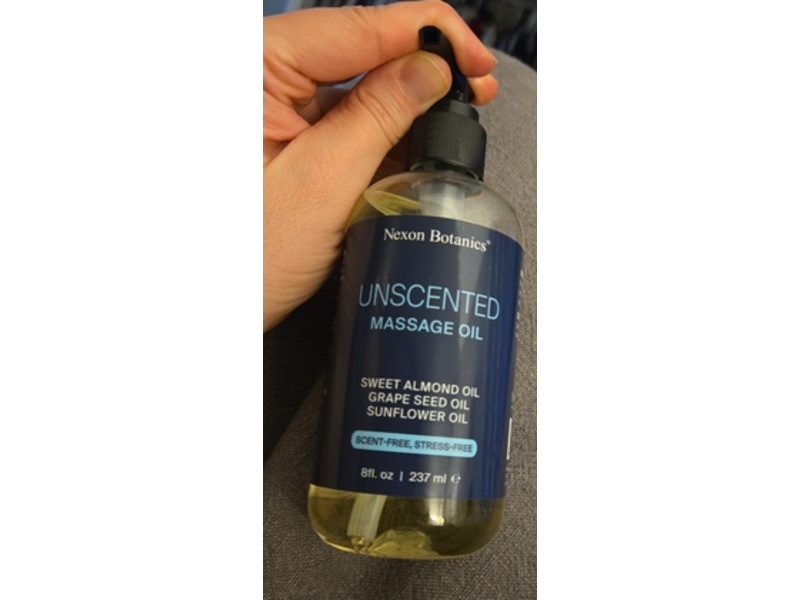 Nexon Botanics Massage Oil, Unscented, 8 fl oz/237 mL